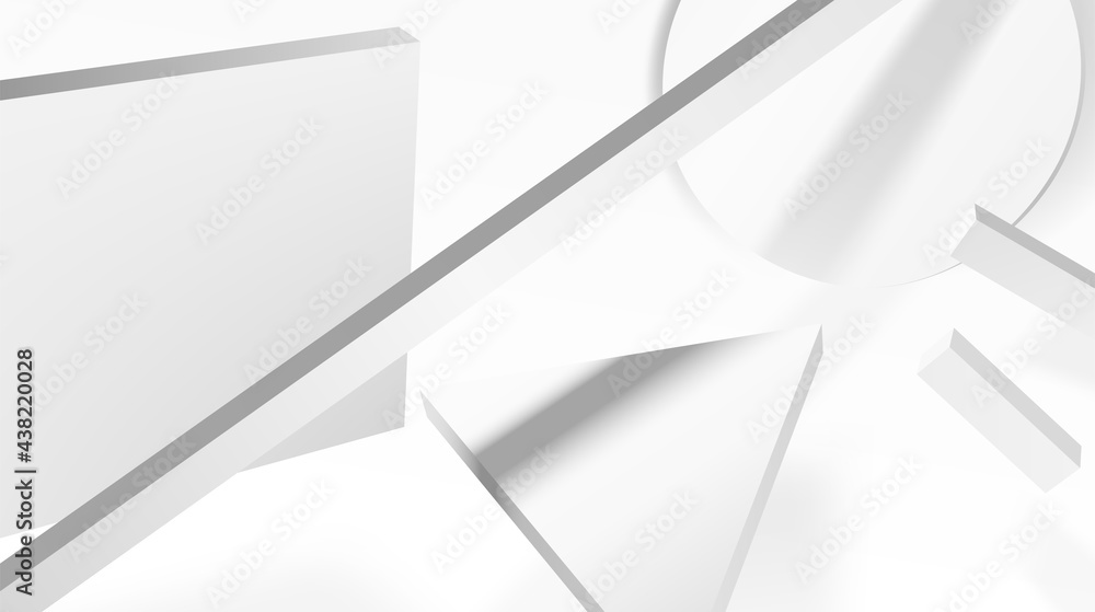 Aufkleber abstract background with white shapes in modern avantgarde style