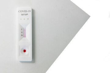 Rapid test for coronavirus infection with a drop of blood.