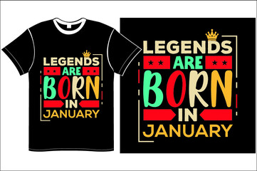 Legends Are Born- Birthday Lettering typography vector illustration vintage colorful design for t shirt printing