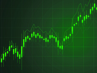 2d rendering Stock market online business concept. business Graph 
