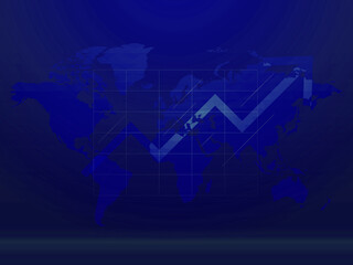 2d rendering Stock market online business concept. business Graph 
