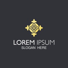 creative abstract vector for logo design. logo can be used for real estate industry, boutiques, hotel, yoga, cosmetic and skin care products.