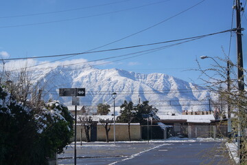 ciudad, energía, de invierno, paisaje, nieve, Santiago nevado