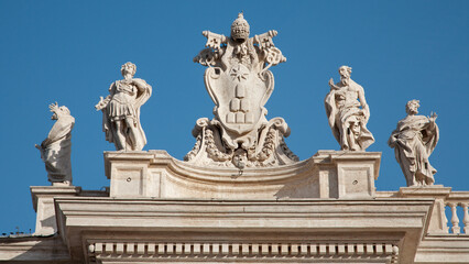 Fototapeta na wymiar Rome - Vatican - detail from colonnade for st. Peters cathedral