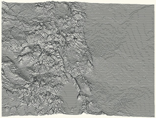 Light topographic map of the Federal State of Colorado, USA with black contour lines on beige background