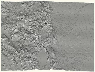 Foto op Canvas Light topographic map of the Federal State of Colorado, USA with black contour lines on beige background © Momcilo