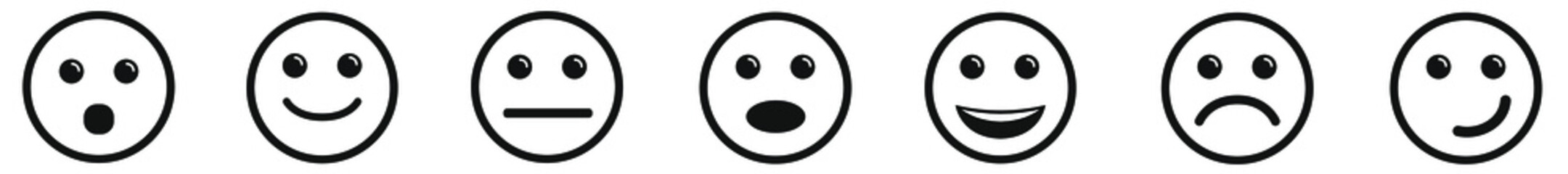 Fototapeta premium Emotion Cartoon Face People Emotion Icon Set.