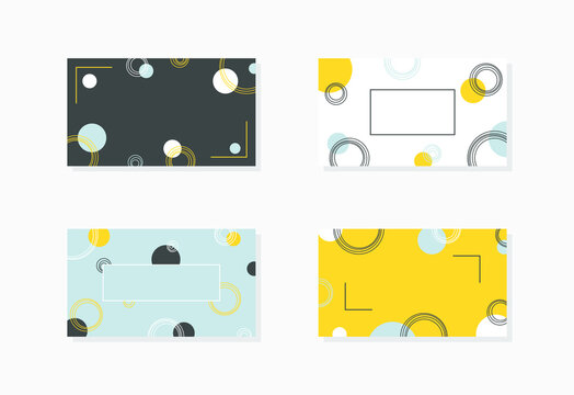 Abstract geometric layout background, template set - Vector illustration, design for banner, flyer, business card, cover