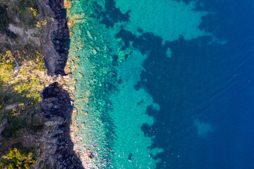 Rock and sea of Ischia <island