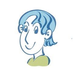 Girl with blue hair 💙