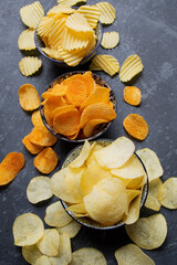 Potato chips or crisps
