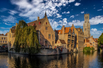 Fototapeta premium Very beautiful view of Bruges city, West Flanders, Belgium
