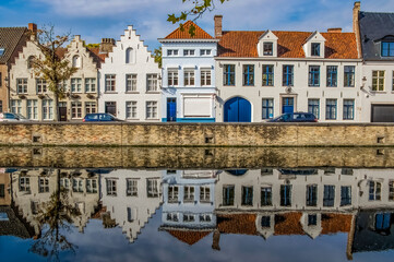 Fototapeta na wymiar Very beautiful view of Bruges city, West Flanders, Belgium