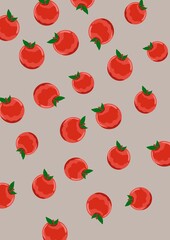 illustration appel with gray background