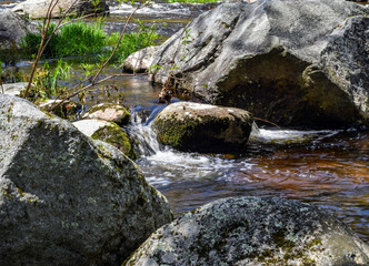 cascading water in a small spot