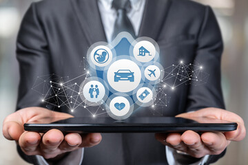 Support insurance concept.