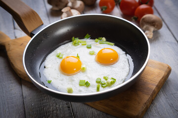 Sunny side up fried eggs