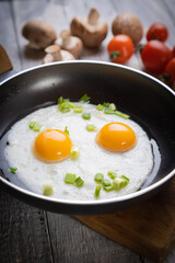 Sunny side up fried eggs