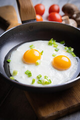 Sunny side up fried eggs