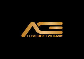 Ace-Luxury-Lounge. This logo icon incorporate with abstract shape in the creative way.