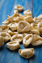 Raw tortellini pasta