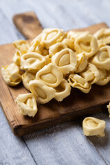 Raw tortellini pasta