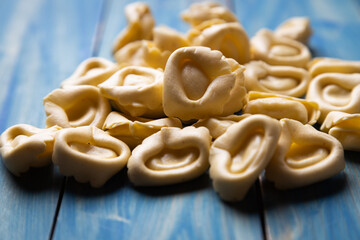Raw tortellini pasta