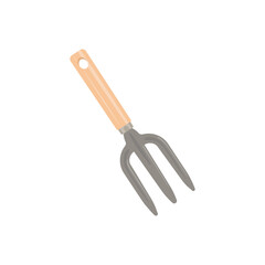 Hand fork illustration isolated on white background. Garden tool icon.
