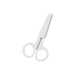 Scissors icon in flat style