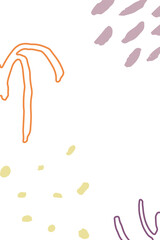 Creative universal card in hand drawn style.