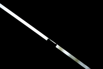 Light saber shape in the darkness