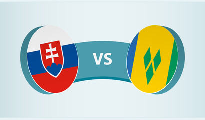 Slovakia versus Saint Vincent and the Grenadines, team sports competition concept.