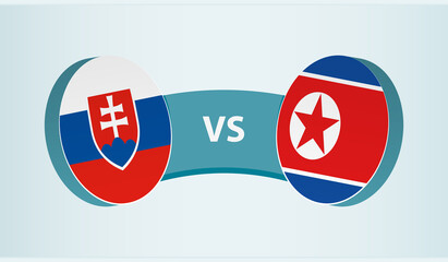 Slovakia versus North Korea, team sports competition concept.