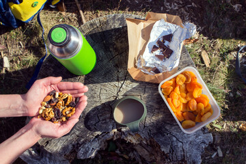 Outdoor healthy camping summer snack