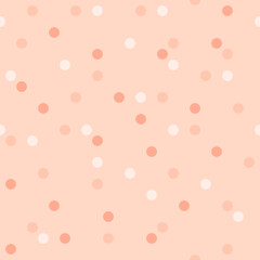 Vector seamless pattern with dots. Simple design for wrapping paper, textile, wallpaper, stationery.