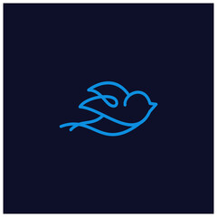 set bundle bird line art logo design