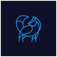 set bundle wolf line art logo design