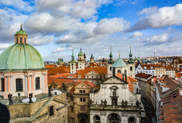 Fototapeta na wymiar Über den Dächern Prag