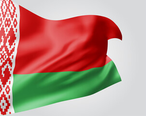 Belarus, vector 3d flag isolated on white background