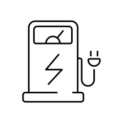 A simple refueling or charging station icon for electric vehicles or hybrid vehicles.