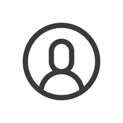 User icon. Human person symbol. Avatar log in vector sign