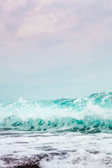 wave of water on the beach background