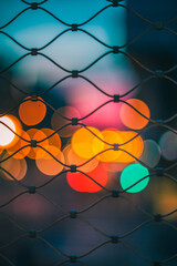 Bokeh Background city lights during sunset