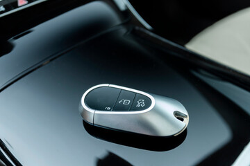 Obraz na płótnie Canvas Close up of a modern wireless car key.