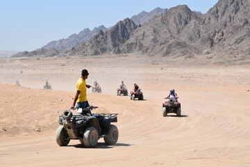 tourists on the road