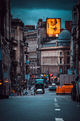 Glasgow Scotland June 2021 view down renfield street in Glasgow the main bus route through the city...