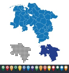 Set maps of Lower Saxony state