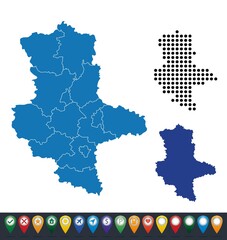 Set maps of Saxony-Anhalt state