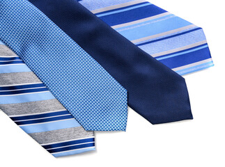 A group of blue men's neckties with Father's Day greeting
