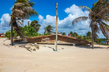 House buried in the sand in Rio Grande do Norte